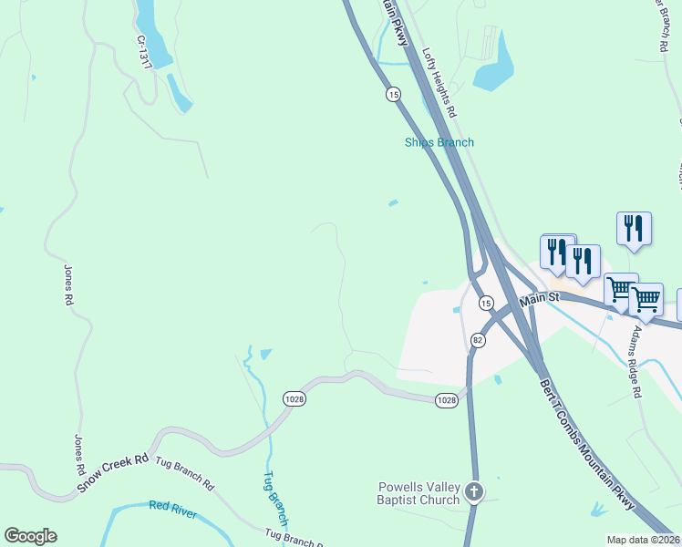map of restaurants, bars, coffee shops, grocery stores, and more near 277 Shuler Road in Clay City