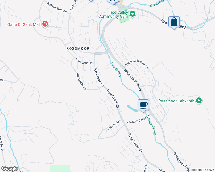map of restaurants, bars, coffee shops, grocery stores, and more near 2308 Tice Creek Drive in Walnut Creek