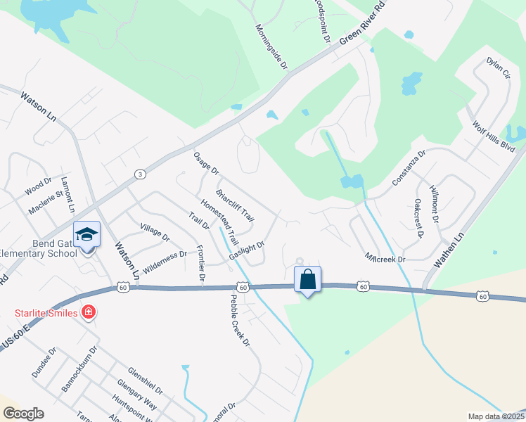 map of restaurants, bars, coffee shops, grocery stores, and more near 948-998 Osage Drive in Henderson