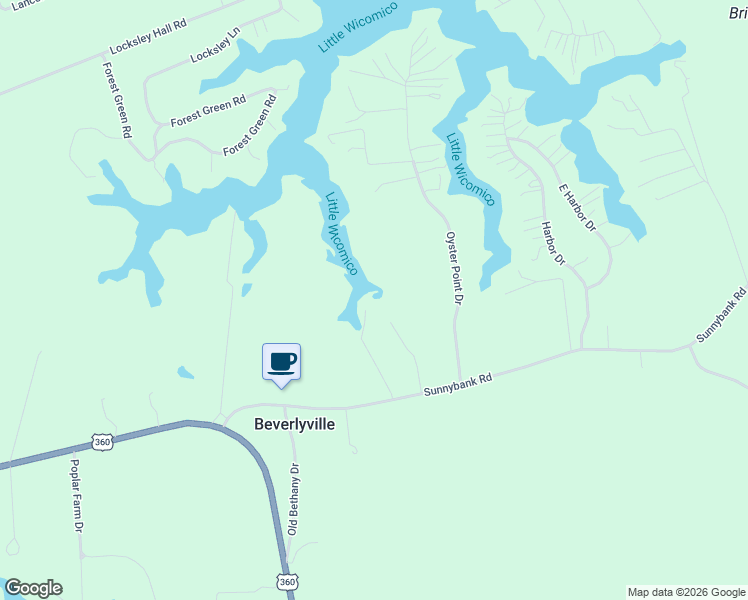 map of restaurants, bars, coffee shops, grocery stores, and more near 507 Sunnybank Road in Reedville