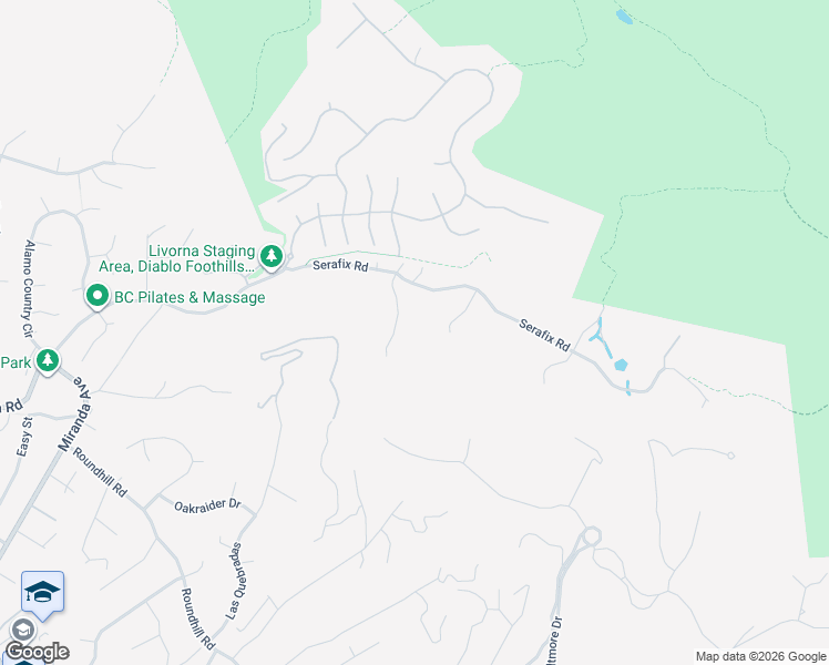 map of restaurants, bars, coffee shops, grocery stores, and more near 125 Mystic Place in Alamo