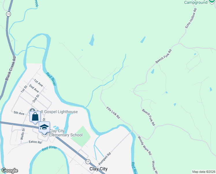 map of restaurants, bars, coffee shops, grocery stores, and more near 59 Ashley Hollow Road in Clay City