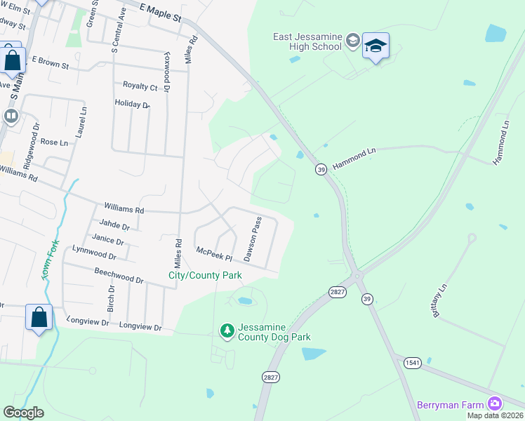 map of restaurants, bars, coffee shops, grocery stores, and more near 200 Curtis-Ford Trace in Nicholasville