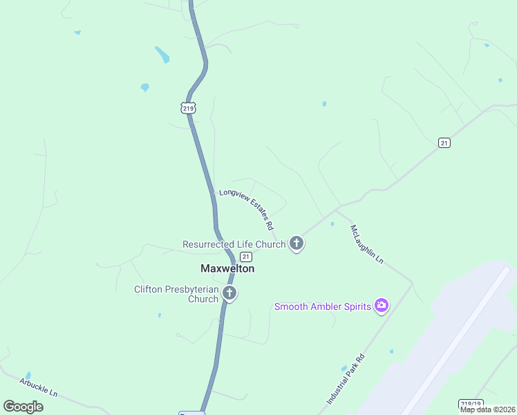 map of restaurants, bars, coffee shops, grocery stores, and more near 268 Longview Estates Road in Maxwelton