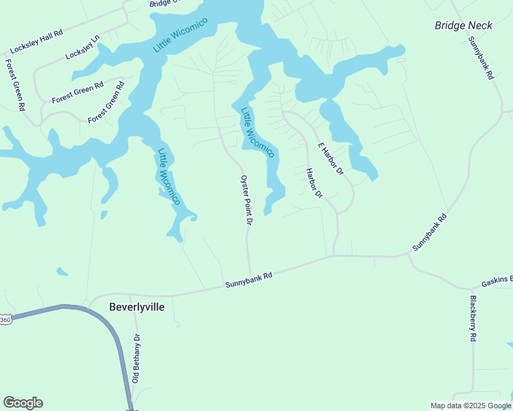 map of restaurants, bars, coffee shops, grocery stores, and more near Oyster Point Drive in Northumberland County