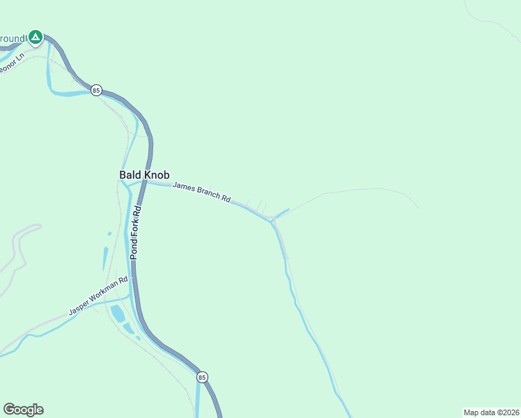 map of restaurants, bars, coffee shops, grocery stores, and more near James Branch Road in Wharton