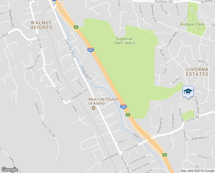 map of restaurants, bars, coffee shops, grocery stores, and more near 86 Candleston Place in Alamo