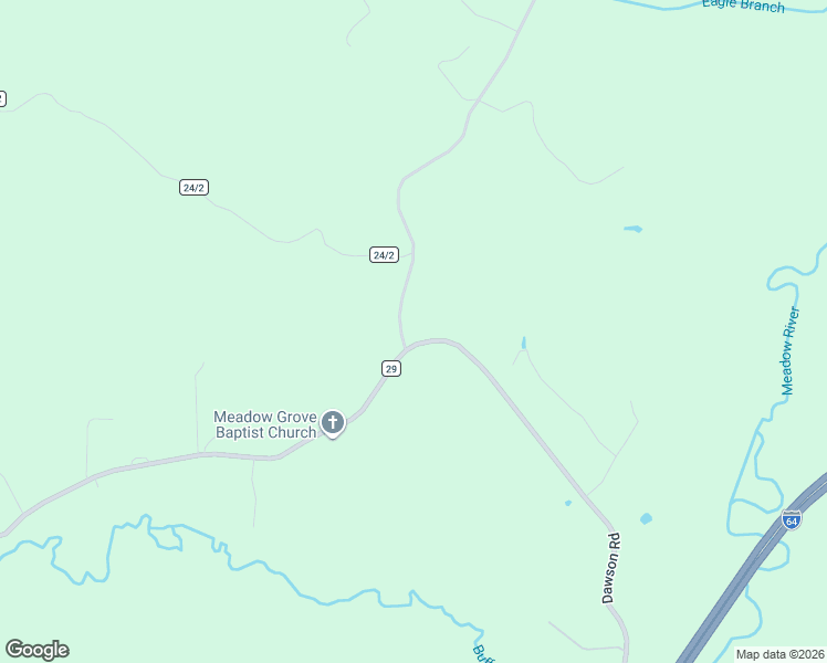 map of restaurants, bars, coffee shops, grocery stores, and more near 7701 Crag Road in Alderson