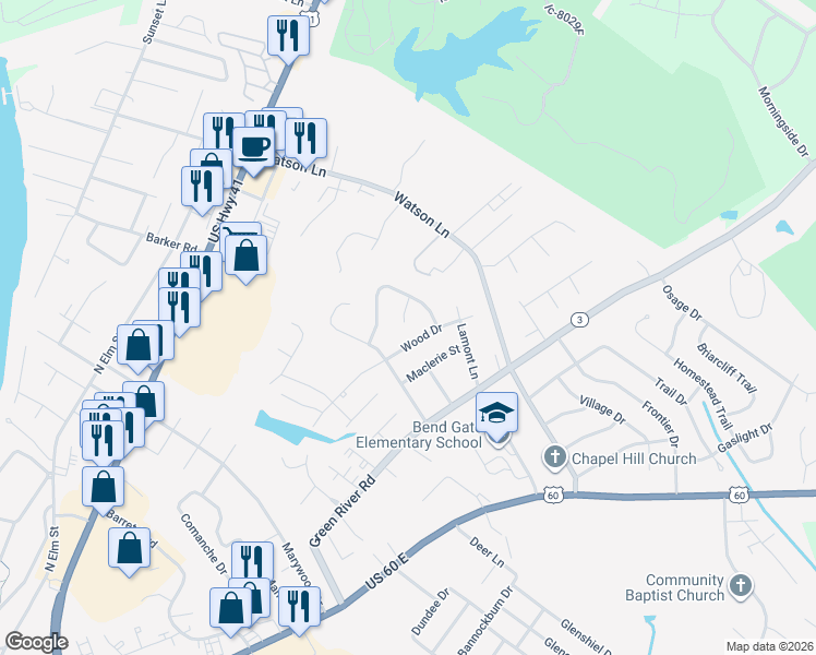 map of restaurants, bars, coffee shops, grocery stores, and more near 784 Timbers Drive in Henderson