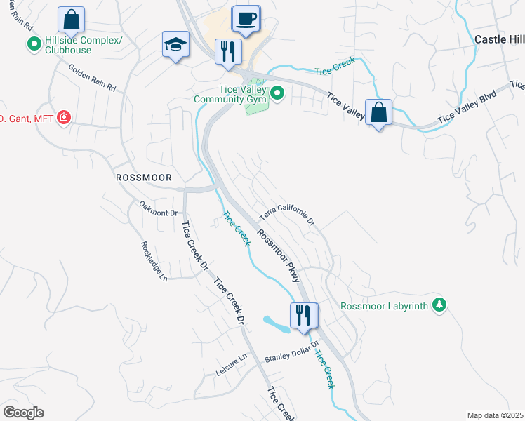 map of restaurants, bars, coffee shops, grocery stores, and more near in Walnut Creek