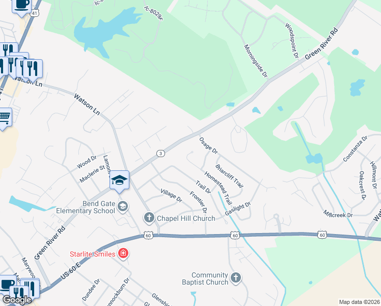 map of restaurants, bars, coffee shops, grocery stores, and more near 900 Homestead Trail in Henderson