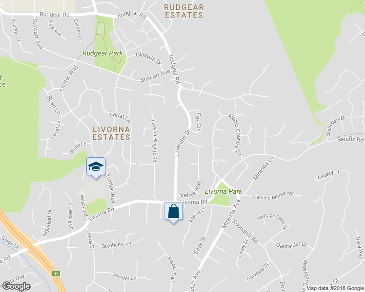 map of restaurants, bars, coffee shops, grocery stores, and more near 2718 Lavender Drive in Walnut Creek