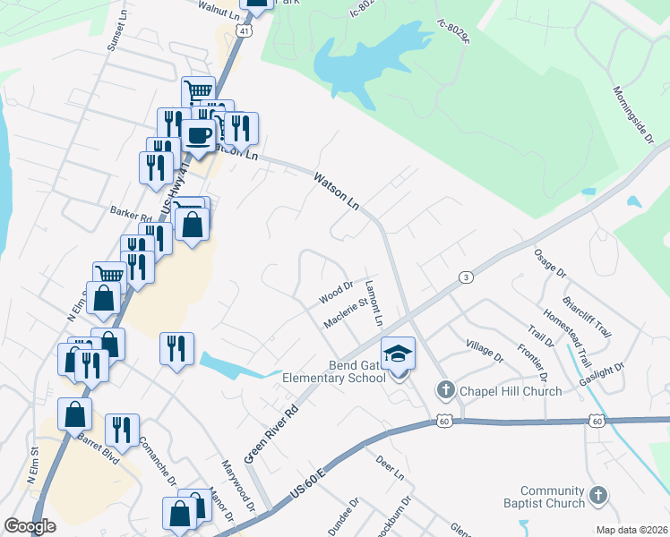 map of restaurants, bars, coffee shops, grocery stores, and more near 784 Timbers Drive in Henderson