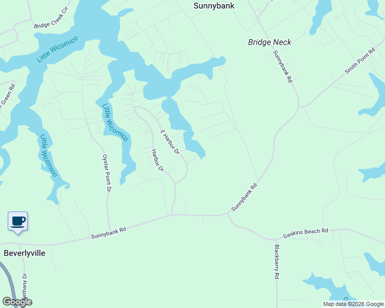 map of restaurants, bars, coffee shops, grocery stores, and more near 128 Harbor Drive in Reedville