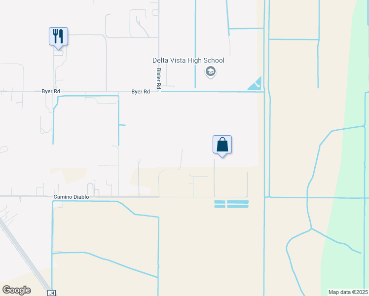 map of restaurants, bars, coffee shops, grocery stores, and more near 4985 Bixler Road in Byron
