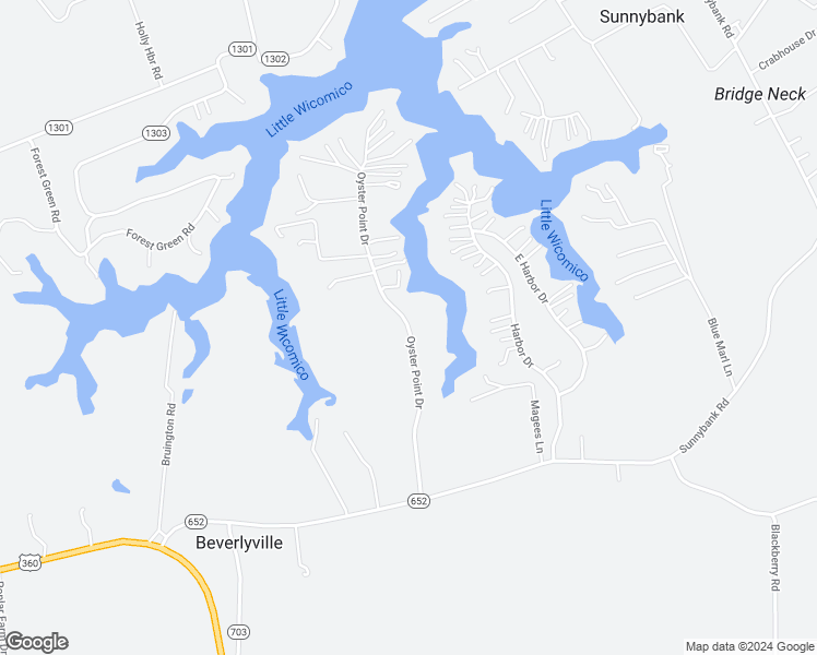 map of restaurants, bars, coffee shops, grocery stores, and more near Oyster Point Drive in Northumberland County