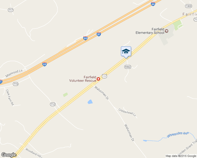 map of restaurants, bars, coffee shops, grocery stores, and more near Lee Highway in Fairfield