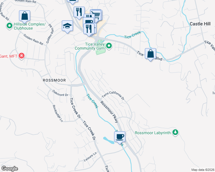 map of restaurants, bars, coffee shops, grocery stores, and more near 2140 Cactus Court in Walnut Creek