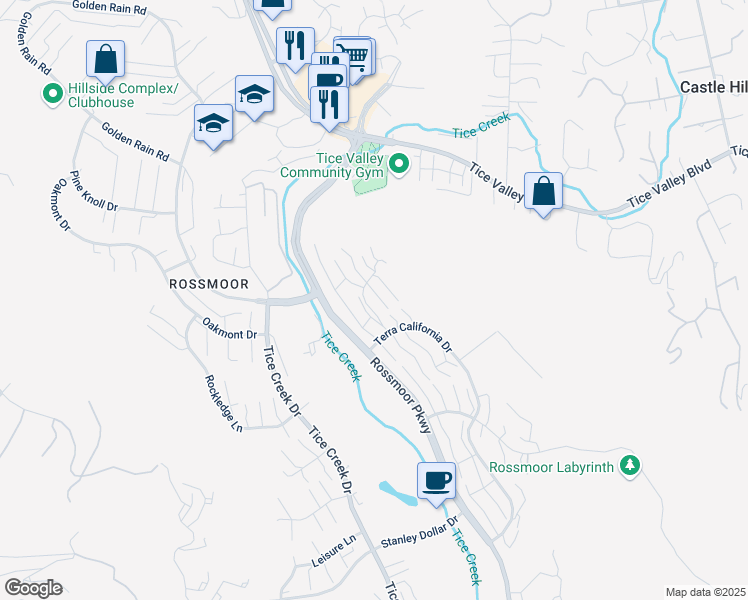 map of restaurants, bars, coffee shops, grocery stores, and more near in Walnut Creek