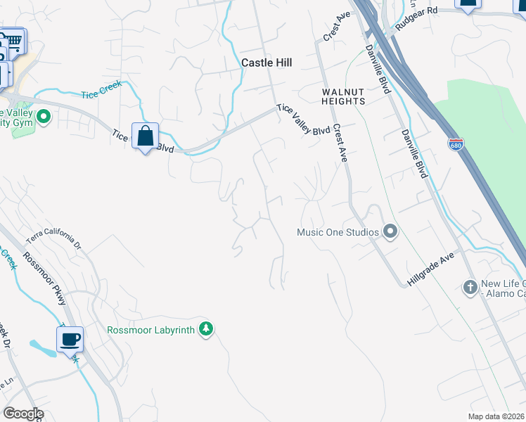 map of restaurants, bars, coffee shops, grocery stores, and more near 55 Saddle Road in Walnut Creek