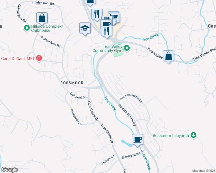 map of restaurants, bars, coffee shops, grocery stores, and more near 2105 Cactus Court in Walnut Creek
