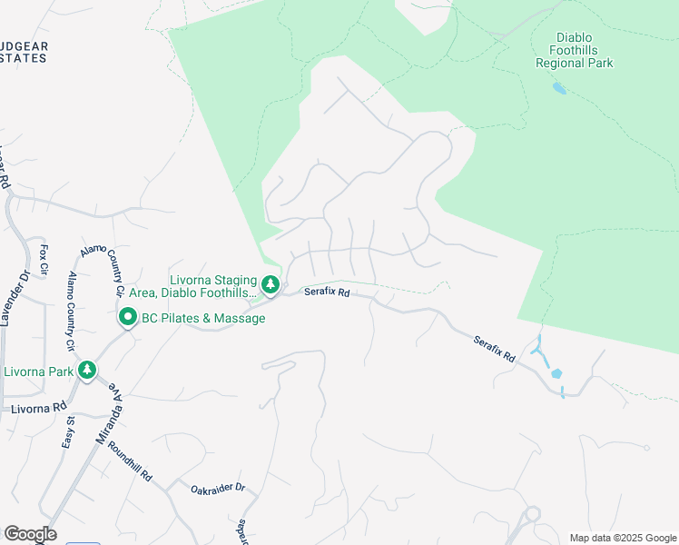 map of restaurants, bars, coffee shops, grocery stores, and more near 47 Kentfield Court in Alamo