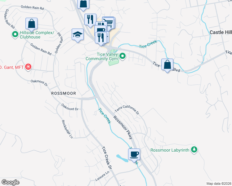 map of restaurants, bars, coffee shops, grocery stores, and more near 1965 Cactus Court in Walnut Creek