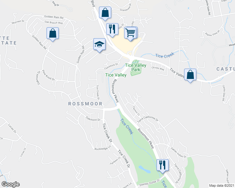 map of restaurants, bars, coffee shops, grocery stores, and more near 2005 Cactus Court in Walnut Creek