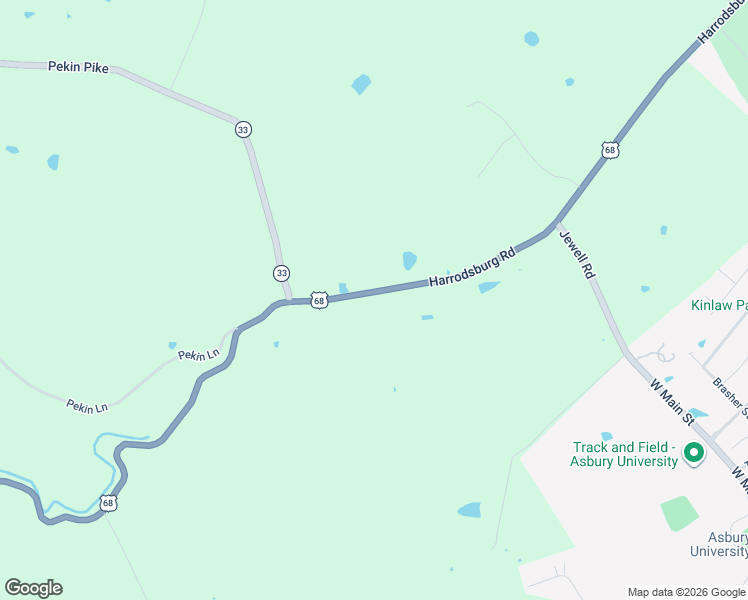 map of restaurants, bars, coffee shops, grocery stores, and more near 9635 Harrodsburg Road in Wilmore