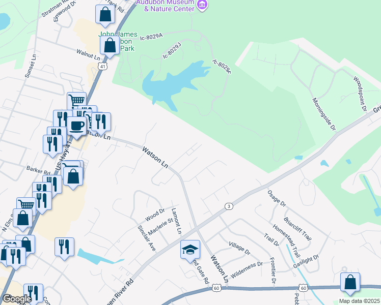 map of restaurants, bars, coffee shops, grocery stores, and more near 2808 Browns Drive in Henderson