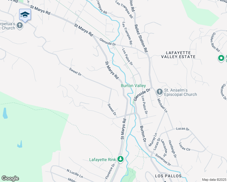 map of restaurants, bars, coffee shops, grocery stores, and more near 682 Jennie Court in Lafayette