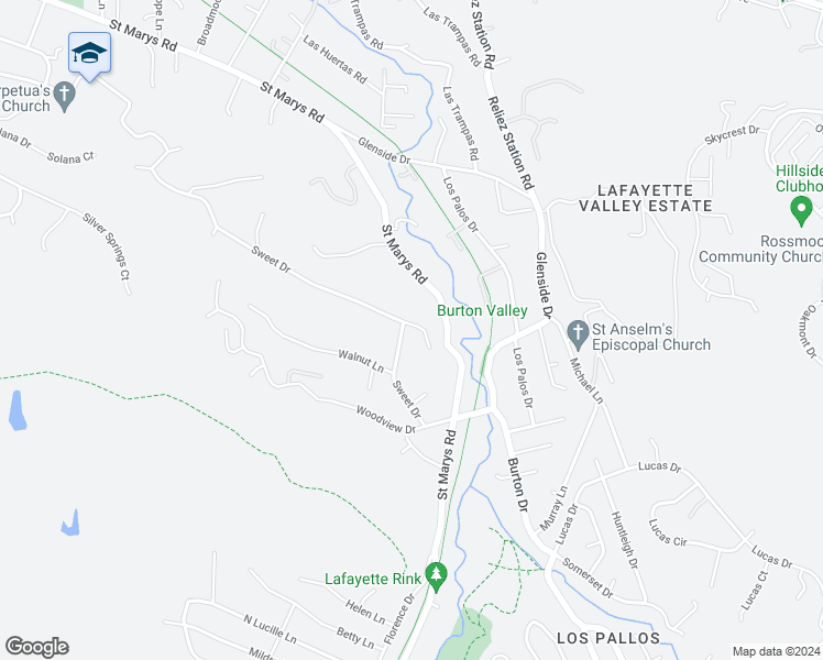 map of restaurants, bars, coffee shops, grocery stores, and more near 682 Jennie Court in Lafayette