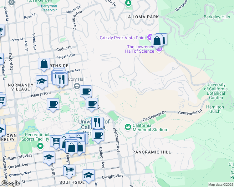 map of restaurants, bars, coffee shops, grocery stores, and more near in Berkeley
