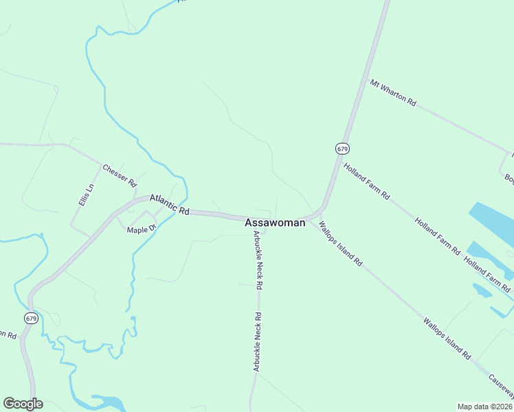 map of restaurants, bars, coffee shops, grocery stores, and more near 12200-12248 Atlantic Road in Assawoman