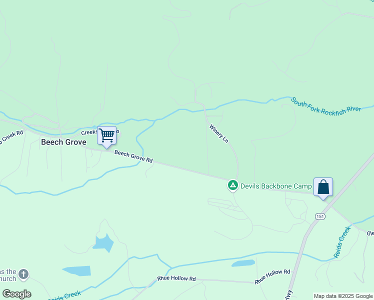 map of restaurants, bars, coffee shops, grocery stores, and more near 954 Beech Grove Road in Roseland