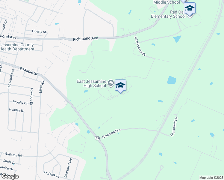 map of restaurants, bars, coffee shops, grocery stores, and more near 815 Sulphur Well Pike in Nicholasville