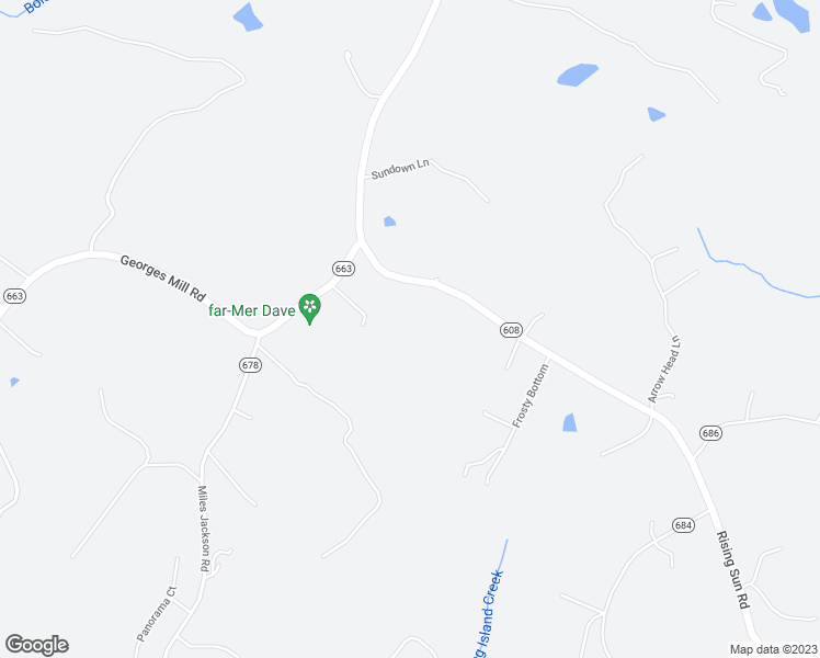 map of restaurants, bars, coffee shops, grocery stores, and more near 2474 Rising Sun Road in Palmyra