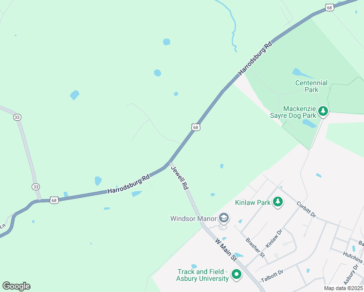map of restaurants, bars, coffee shops, grocery stores, and more near US Route 68 in Wilmore