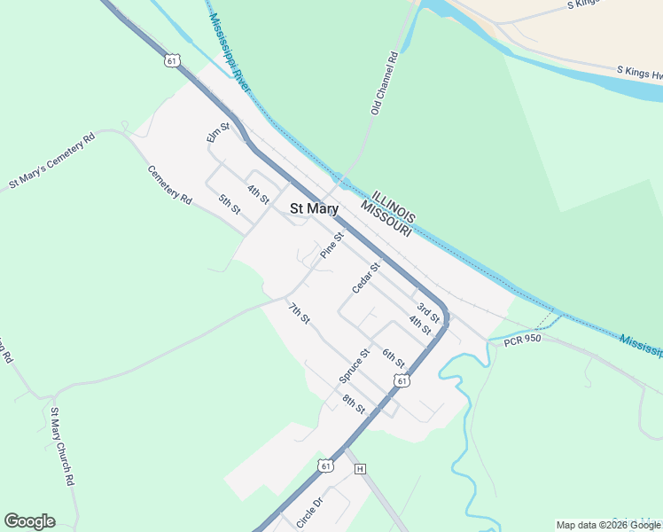 map of restaurants, bars, coffee shops, grocery stores, and more near 498 Pine Street in Saint Mary