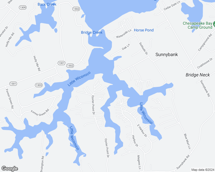 map of restaurants, bars, coffee shops, grocery stores, and more near 768 Oyster Point Drive in Reedville