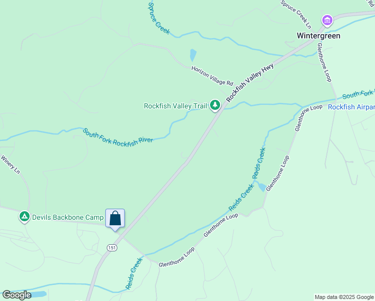 map of restaurants, bars, coffee shops, grocery stores, and more near 511 Rockfish Valley Highway in Nellysford