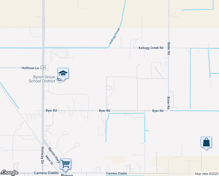 map of restaurants, bars, coffee shops, grocery stores, and more near 3501 Byer Road in Byron