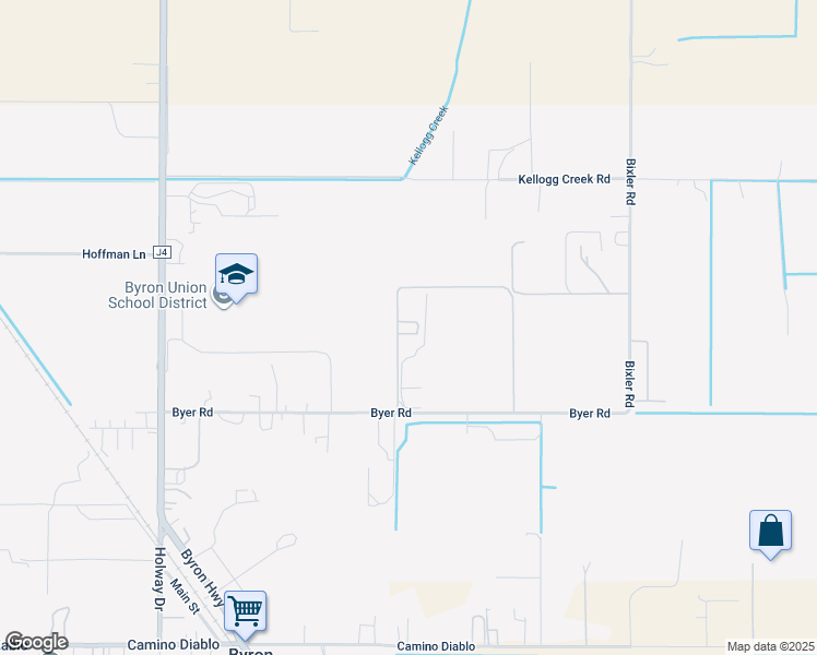 map of restaurants, bars, coffee shops, grocery stores, and more near 3501 Byer Road in Byron