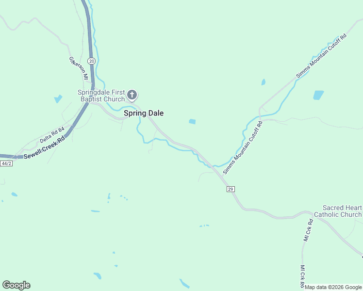 map of restaurants, bars, coffee shops, grocery stores, and more near County Route 29 in Meadow Bridge