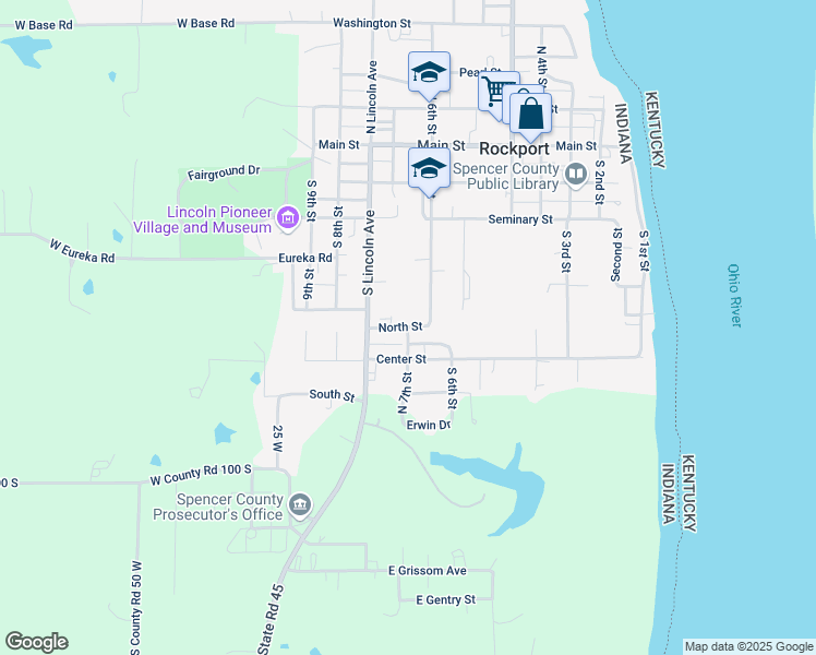 map of restaurants, bars, coffee shops, grocery stores, and more near 644 North Street in Rockport