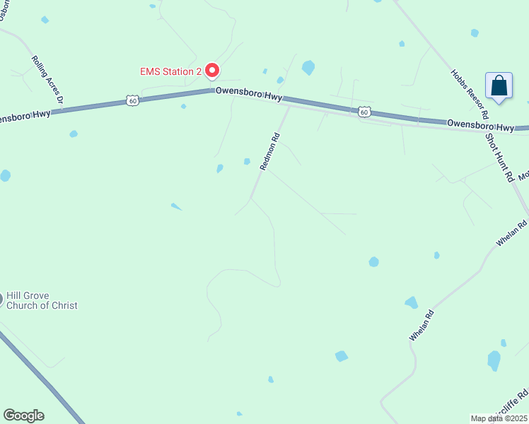 map of restaurants, bars, coffee shops, grocery stores, and more near 16 Boak Mountain Lane in Vine Grove