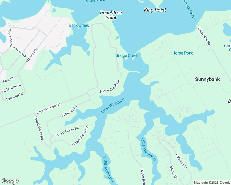 map of restaurants, bars, coffee shops, grocery stores, and more near 840 Bridge Creek Circle in Reedville