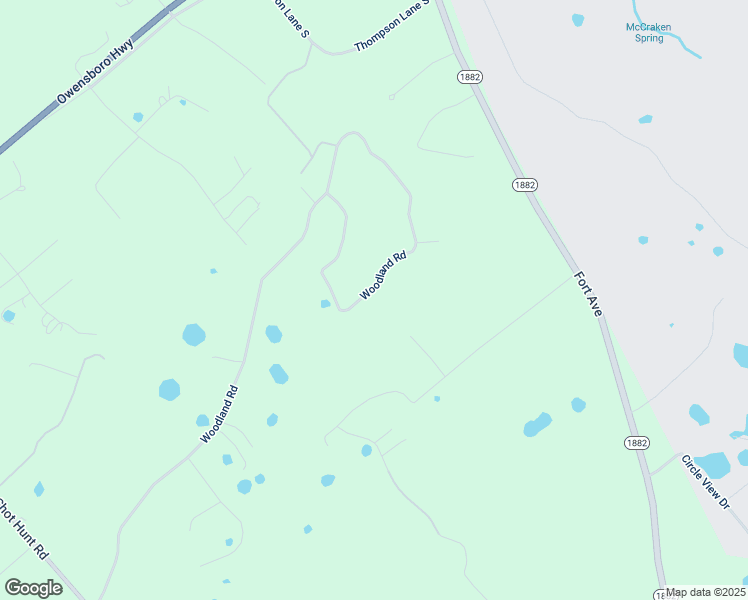map of restaurants, bars, coffee shops, grocery stores, and more near Woodland in Vine Grove