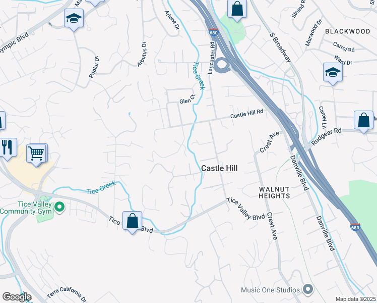 map of restaurants, bars, coffee shops, grocery stores, and more near 1929 Glenhaven Avenue in Walnut Creek