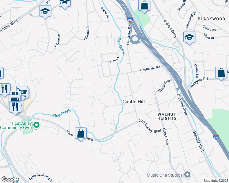map of restaurants, bars, coffee shops, grocery stores, and more near 1929 Glenhaven Avenue in Walnut Creek